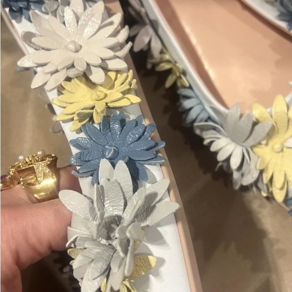 NWT AGL Leather Flower Ballerina Flats – Sizes EU 36 - Picture 8 of 8